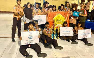 PRAMUKA GUGUS DEPAN PANGKALAN SMKN RENGEL MENJUARAI SCOUT COMPETITION SE-KARESIDENAN BOJONEGORO